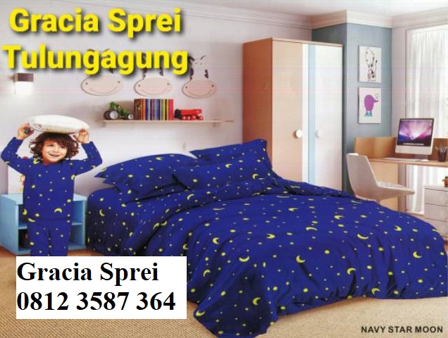 <p>Sprei Disperse Navy Star Moon dengan motif spre